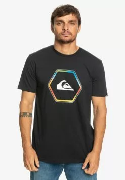 Quiksilver IN SHAPES - T-Shirt Print - Black