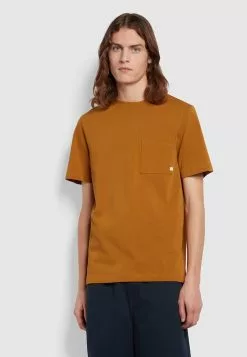 Farah STACY POCKET - T-Shirt Basic - Rich Tobacco