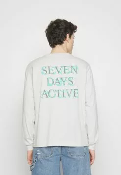 7 Days Active GRAPHIC LONG SLEEVE TEE UNISEX - Langarmshirt - Vapor Blue