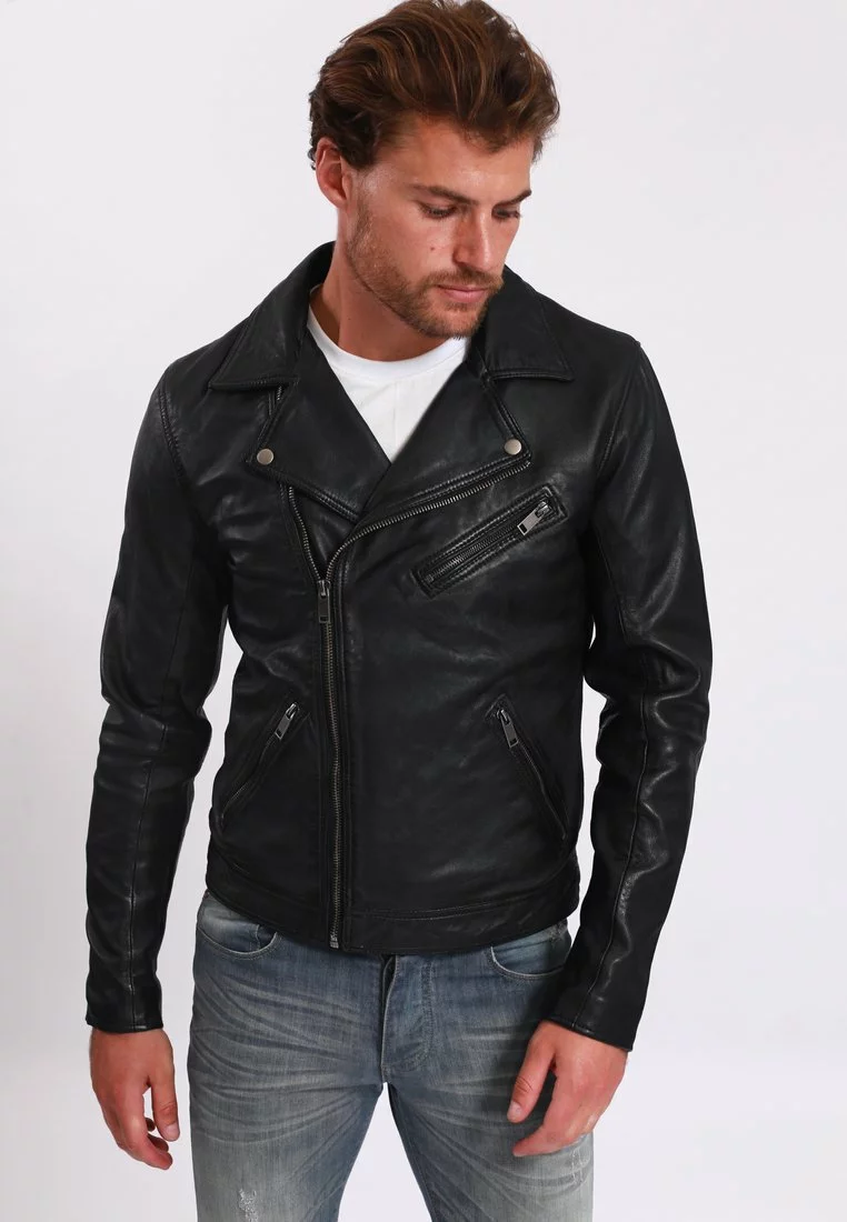 LE TEMPS DES CERISES LAMBERT - Lederjacke - Black
