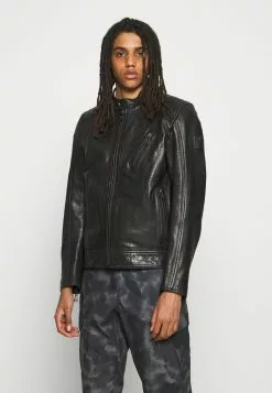 BELSTAFF RACER JACKET - Lederjacke - Black