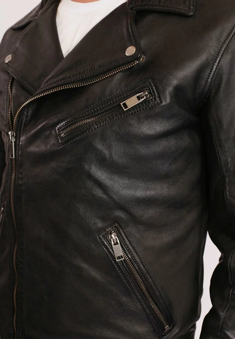 LE TEMPS DES CERISES LAMBERT - Lederjacke - Black – Bild 4